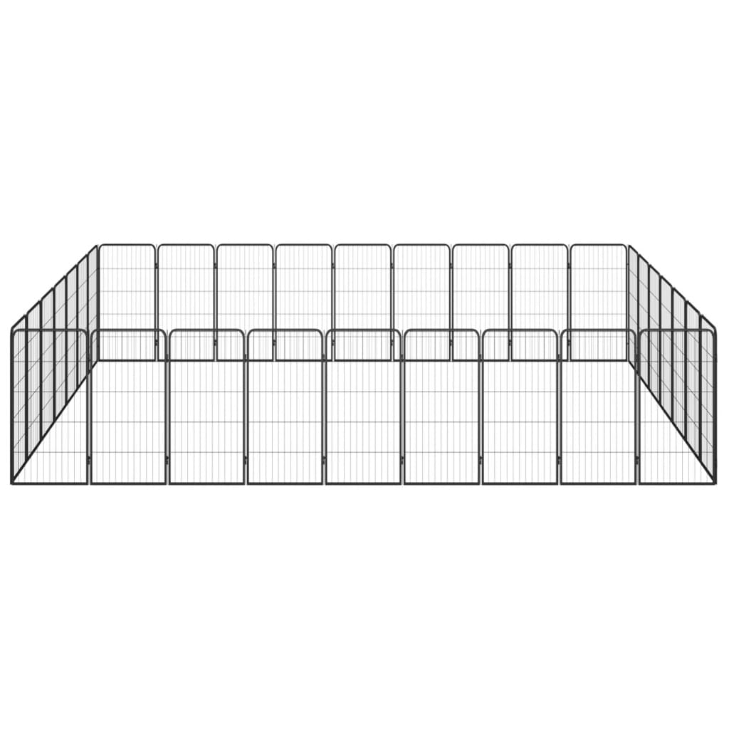 8720287158974_g_en_hd_1 vidaXL 32-Panel Dog Playpen Black 50x100 cm Powder-coated Steel - Image 2