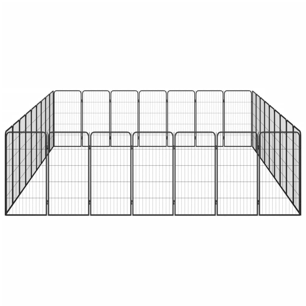 8720287158974_g_en_hd_3 vidaXL 32-Panel Dog Playpen Black 50x100 cm Powder-coated Steel - Image 4