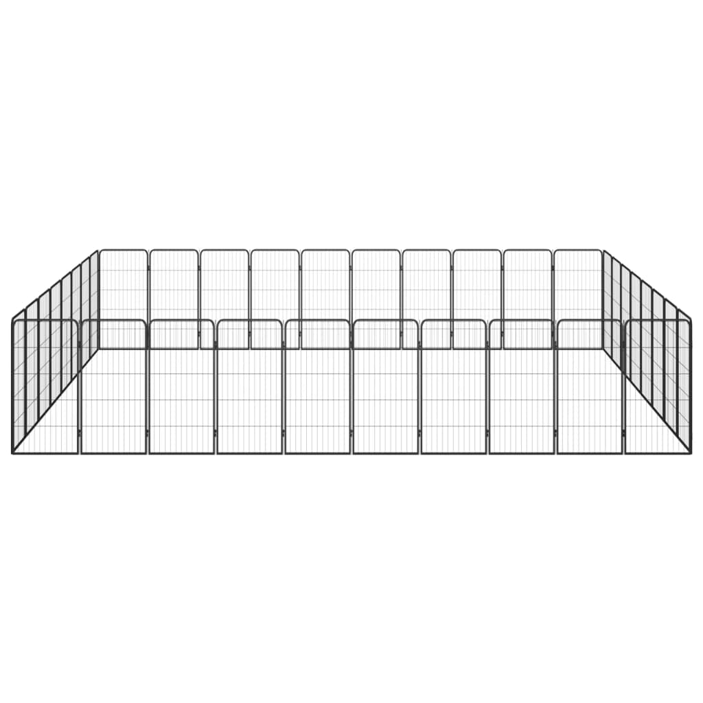 8720287158981_g_en_hd_1 vidaXL 36-Panel Dog Playpen Black 50x100 cm Powder-coated Steel - Image 2