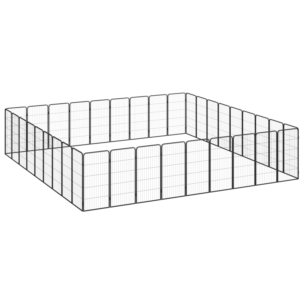 8720287158981_g_en_hd_2 vidaXL 36-Panel Dog Playpen Black 50x100 cm Powder-coated Steel - Image 3