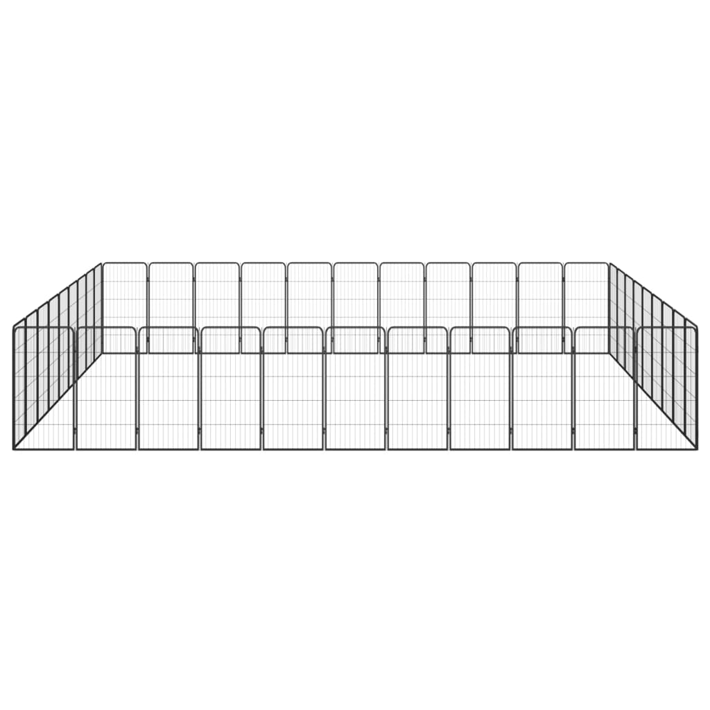 8720287158998_g_en_hd_1 vidaXL 40-Panel Dog Playpen Black 50x100 cm Powder-coated Steel - Image 2