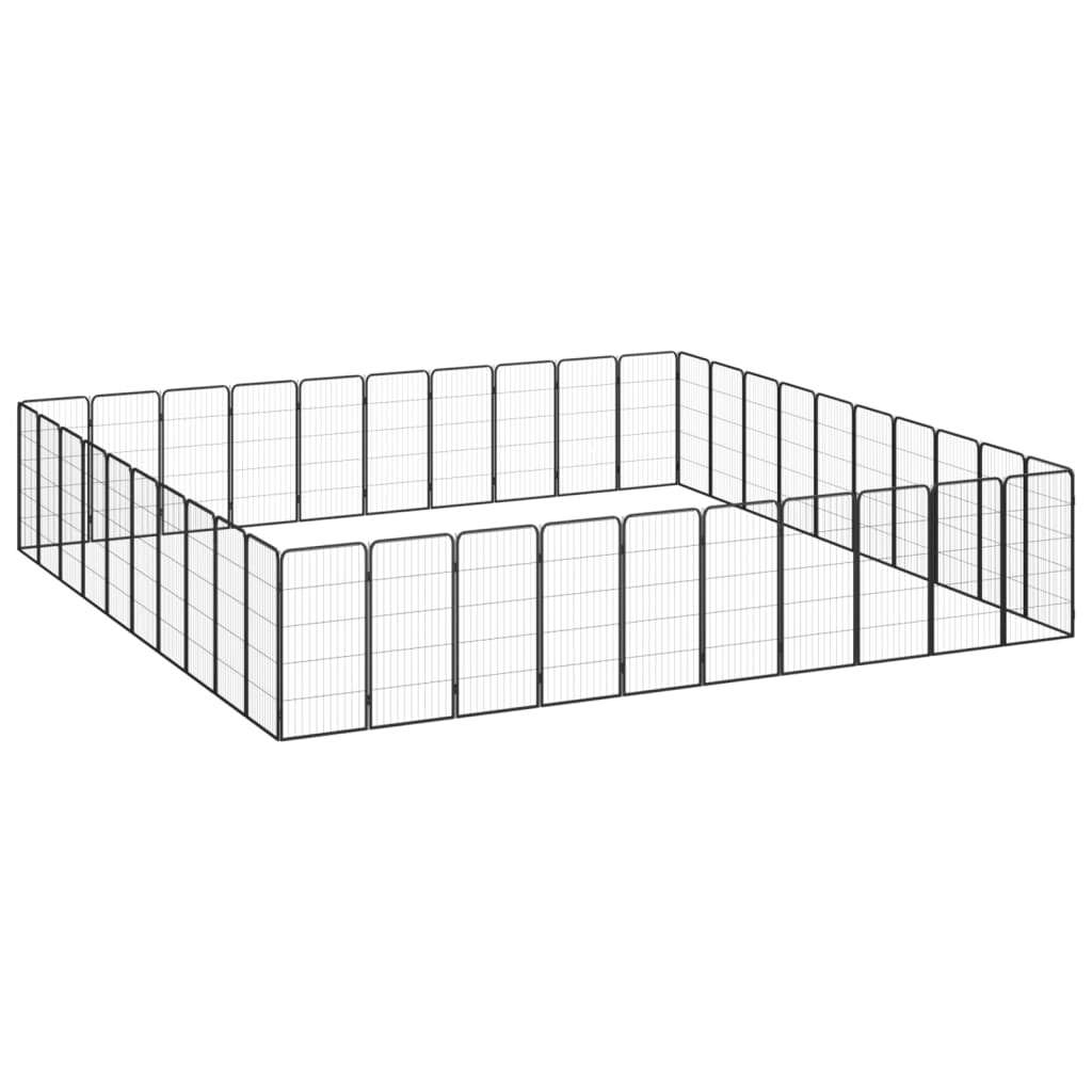 8720287158998_g_en_hd_2 vidaXL 40-Panel Dog Playpen Black 50x100 cm Powder-coated Steel - Image 3