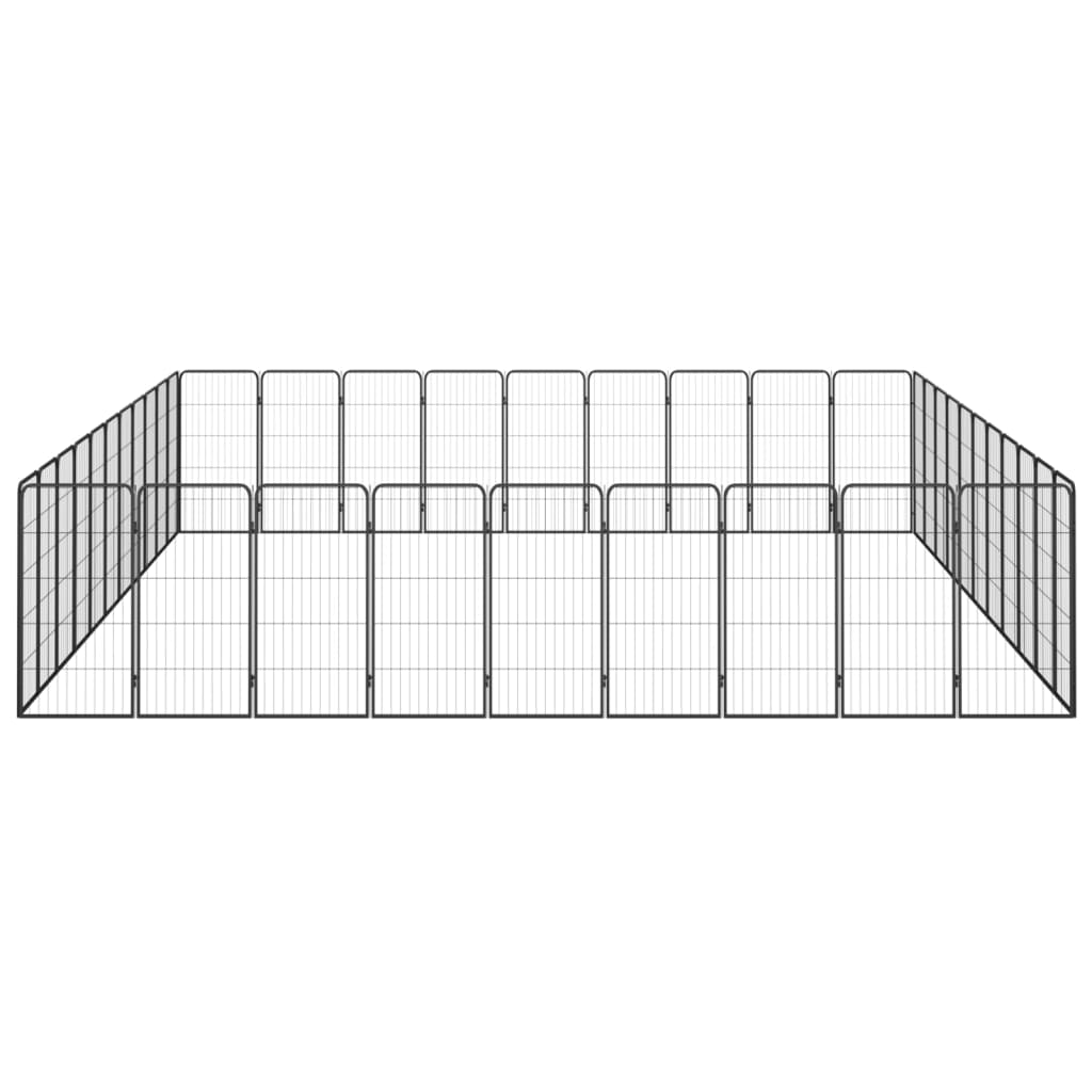 8720287158998_g_en_hd_3 vidaXL 40-Panel Dog Playpen Black 50x100 cm Powder-coated Steel - Image 4