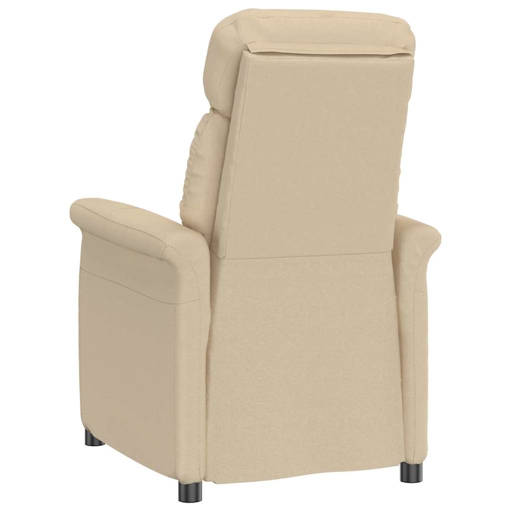 8720287164142_wbg-ba_en_hd_2 vidaXL Cream Recliner Chair Cream 70.5 x 96.5 x 95 cm Fabric and metal - Image 5