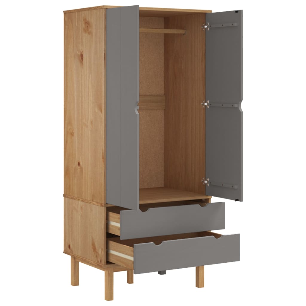 8720287165620_g_en_hd_2 vidaXL Wardrobe OTTA Brown and Grey 76.5x53x172 cm Solid Wood Pine - Image 5
