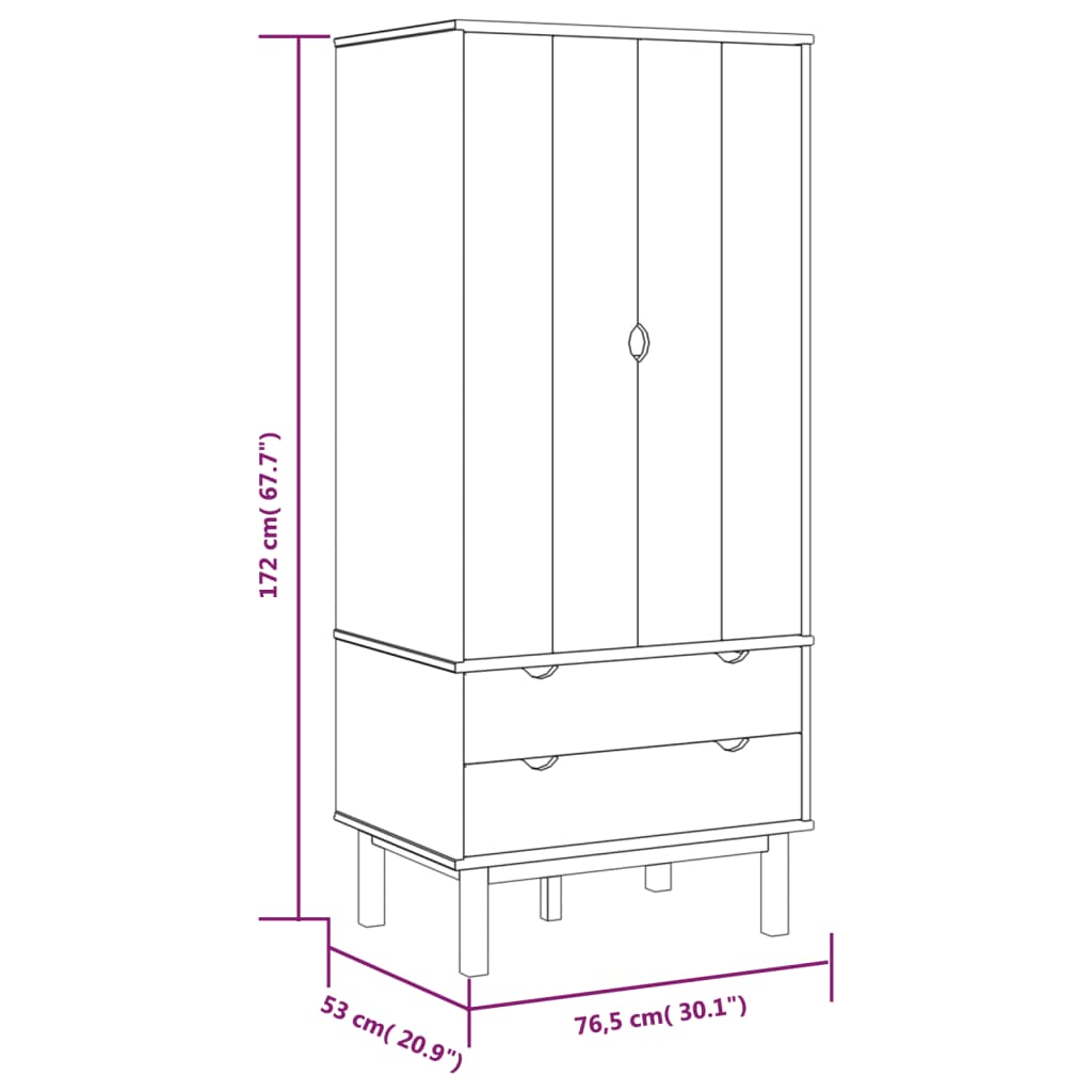 8720287165637_g_en_hd_4 vidaXL Wardrobe OTTA Brown and White 76.5x53x172 cm Solid Wood Pine - Image 7