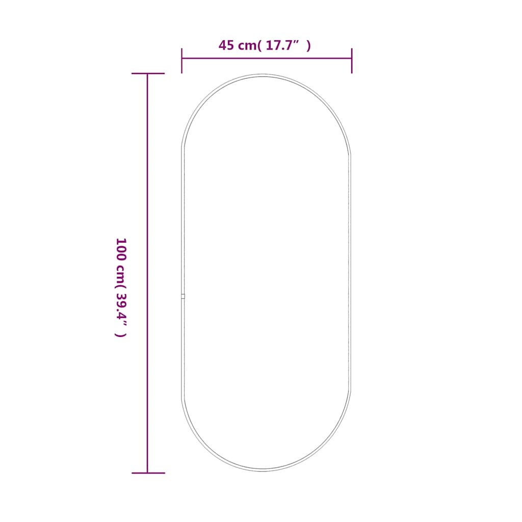 8720287165989_g_en_hd_4 vidaXL Wall Mirror Gold 100x45 cm Oval - Image 6