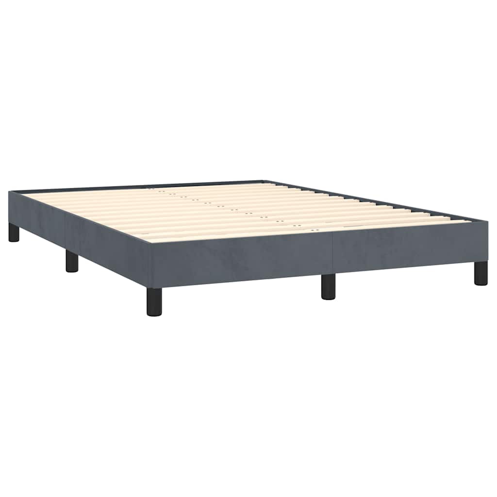8720287170563_g_en_hd_1 vidaXL Bed Frame without Mattress Dark Grey 137x187 cm Double Velvet - Image 3
