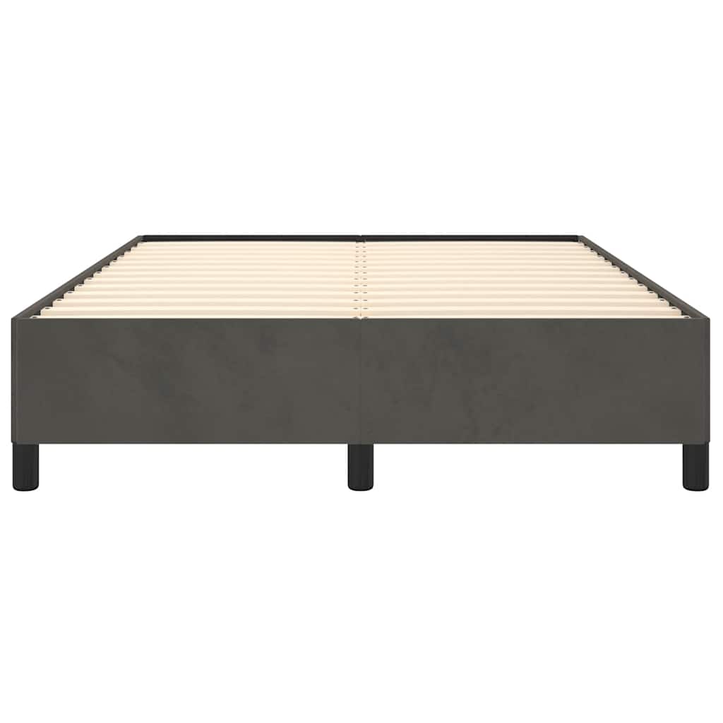 8720287174042_g_en_hd_4 vidaXL Bed Frame without Mattress Dark Grey 137x187 cm Double Velvet - Image 6