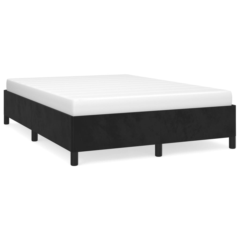 8720287174059_a_en_hd_1 vidaXL Bed Frame without Mattress Black 137x187 cm Double Velvet - Image 2