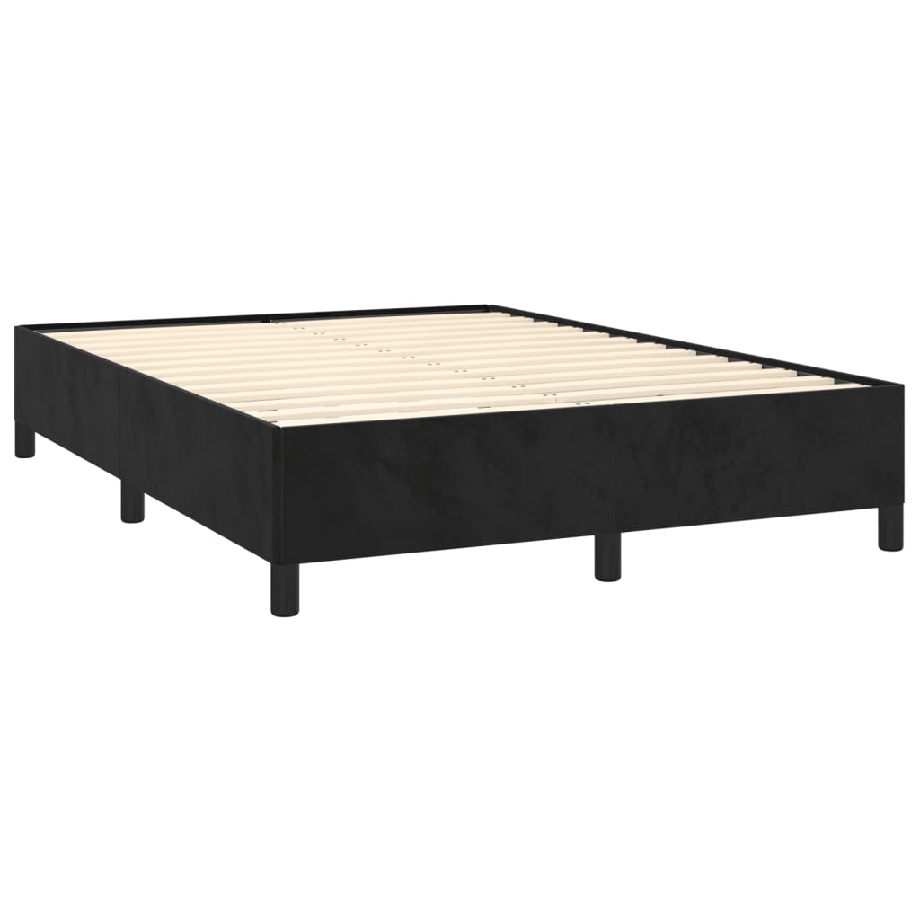 8720287174059_g_en_hd_2 vidaXL Bed Frame without Mattress Black 137x187 cm Double Velvet - Image 4