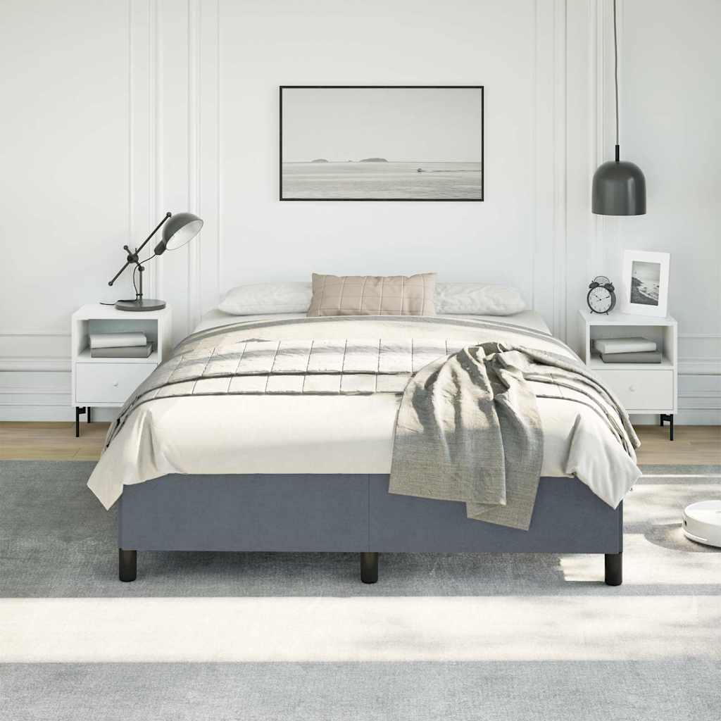 8720287174073_g_en_hd_1 vidaXL Bed Frame without Mattress Dark Grey 152x203 cm Queen Velvet - Image 3