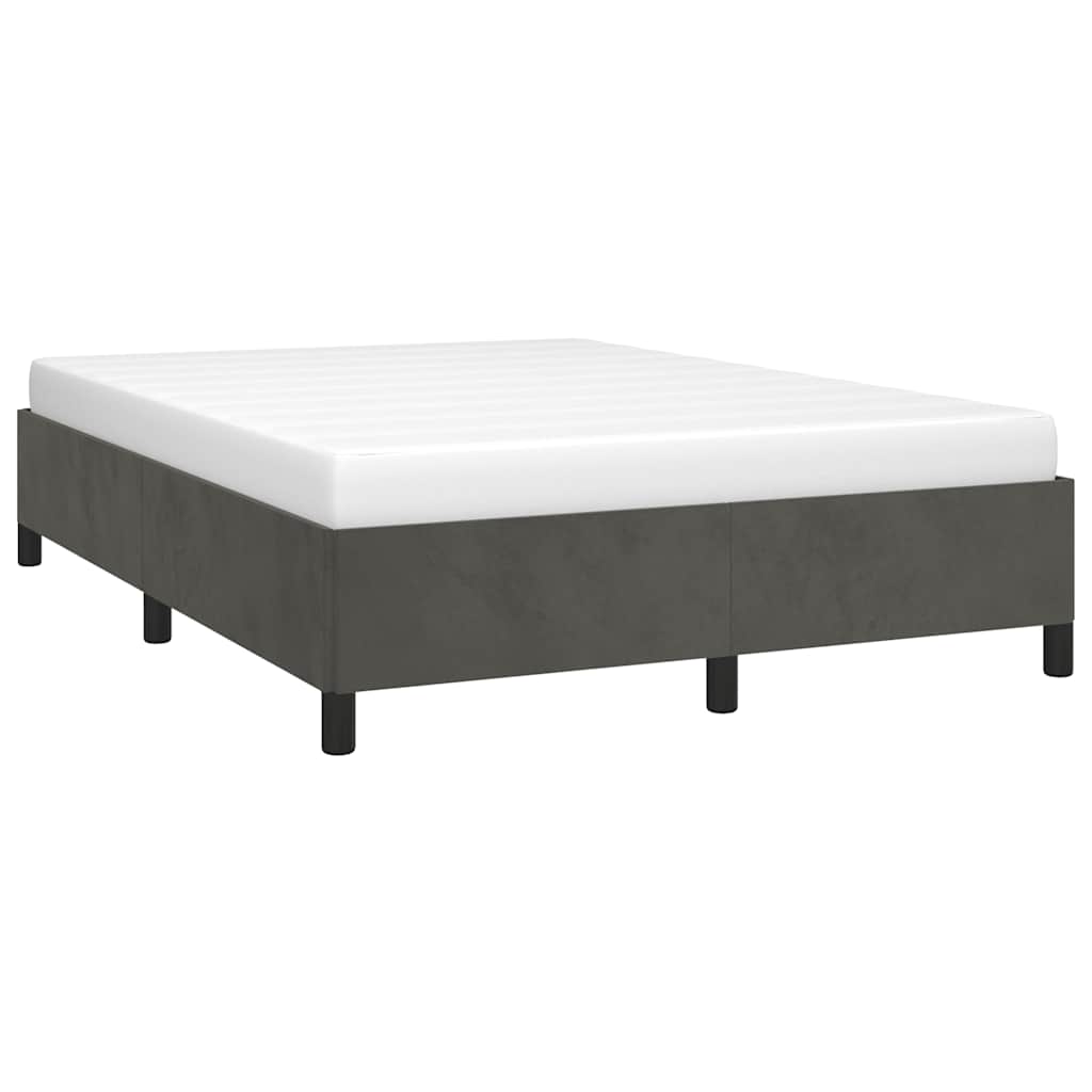 8720287174073_g_en_hd_2 vidaXL Bed Frame without Mattress Dark Grey 152x203 cm Queen Velvet - Image 4