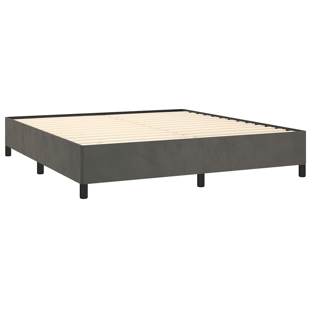 8720287174073_g_en_hd_3 vidaXL Bed Frame without Mattress Dark Grey 152x203 cm Queen Velvet - Image 5