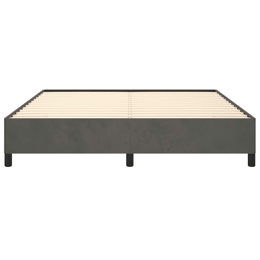 8720287174073_g_en_hd_4 vidaXL Bed Frame without Mattress Dark Grey 152x203 cm Queen Velvet - Image 6