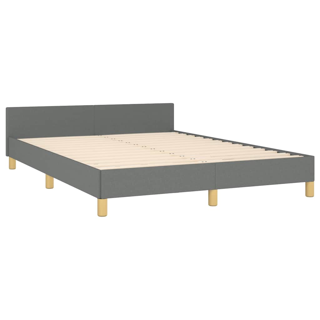 8720287175032_g_en_hd_3 vidaXL Bed Frame without Mattress Dark Grey Double Fabric - Image 5