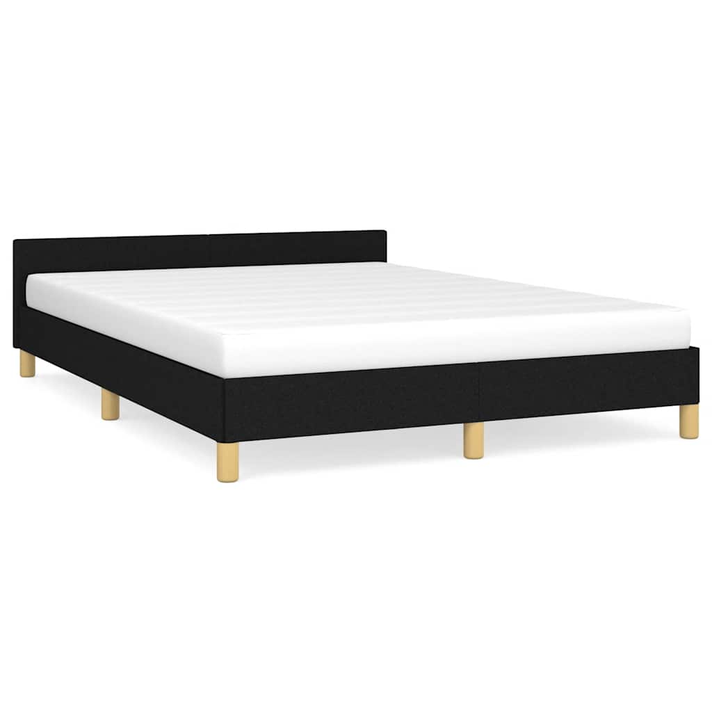 8720287175049_a_en_hd_1 vidaXL Bed Frame without Mattress Black Double Fabric - Image 2