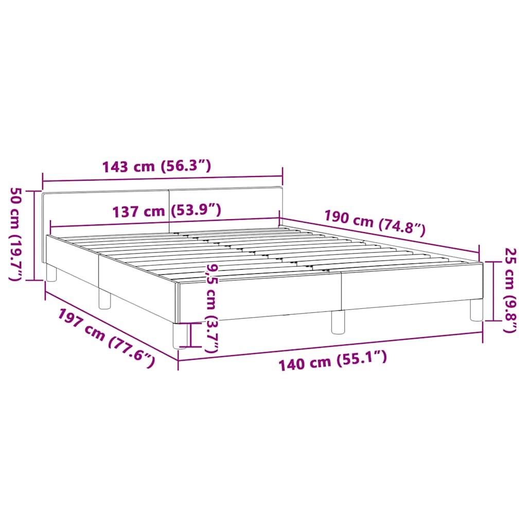 8720287175049_g_en_hd_7 vidaXL Bed Frame without Mattress Black Double Fabric - Image 9