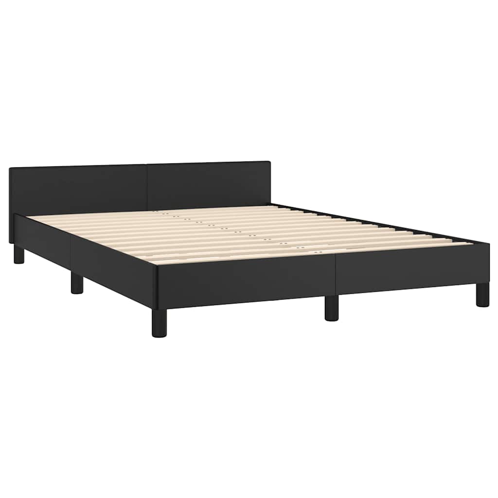 8720287175780_g_en_hd_3 vidaXL Bed Frame without Mattress Black Double Faux Leather - Image 5