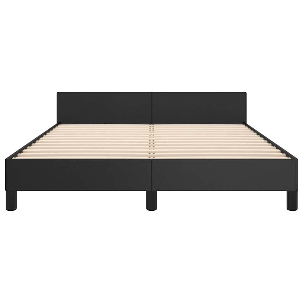 8720287175780_g_en_hd_4 vidaXL Bed Frame without Mattress Black Double Faux Leather - Image 6