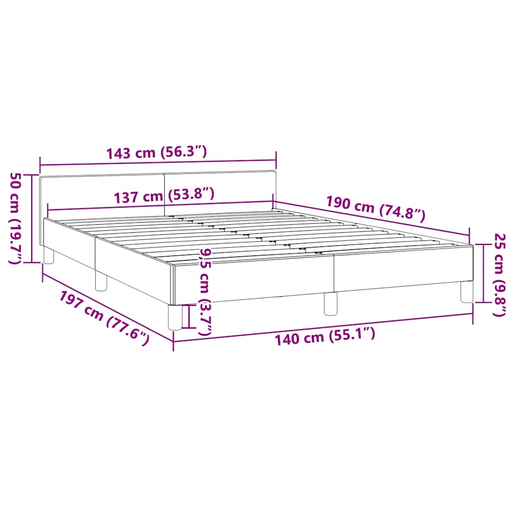 8720287175780_g_en_hd_7 vidaXL Bed Frame without Mattress Black Double Faux Leather - Image 9
