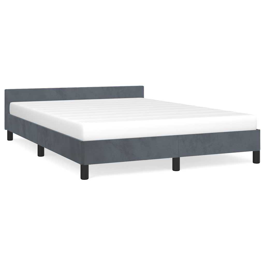 8720287176534_a_en_hd_1 vidaXL Bed Frame without Mattress Dark Grey Double Velvet - Image 2