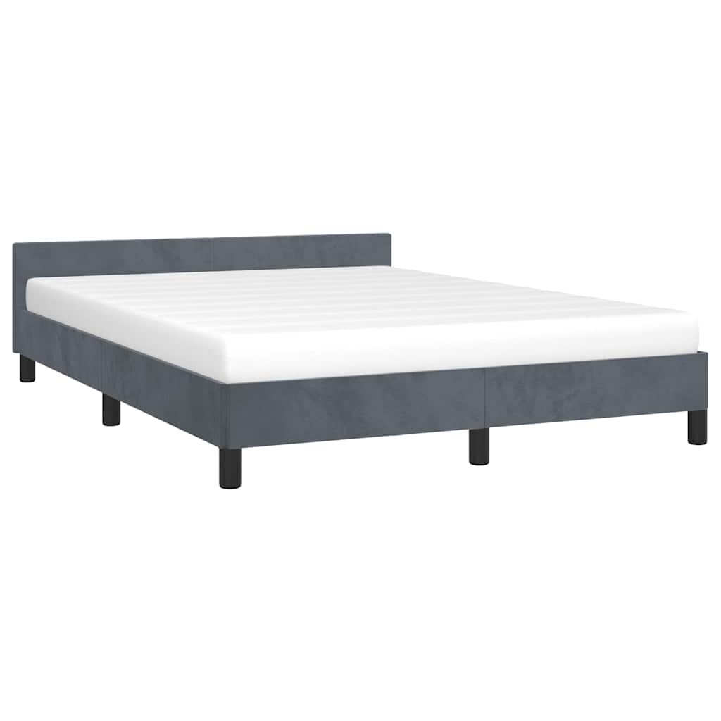 8720287176534_g_en_hd_2 vidaXL Bed Frame without Mattress Dark Grey Double Velvet - Image 4
