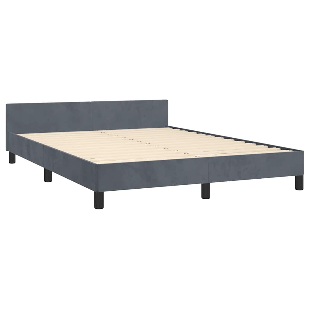 8720287176534_g_en_hd_3 vidaXL Bed Frame without Mattress Dark Grey Double Velvet - Image 5