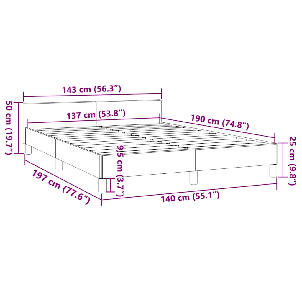 8720287176541_g_en_hd_7 vidaXL Bed Frame without Mattress Black Double Velvet - Image 9