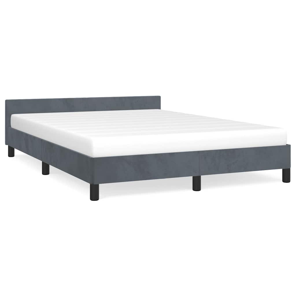 8720287176565_a_en_hd_1 vidaXL Bed Frame without Mattress Dark Grey Queen Velvet - Image 2