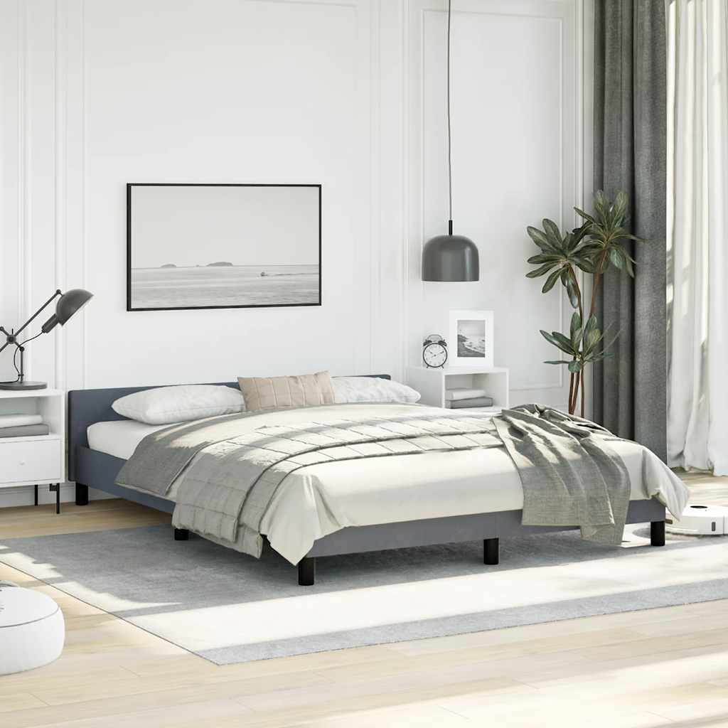 8720287176565_g_en_hd_1 vidaXL Bed Frame without Mattress Dark Grey Queen Velvet - Image 3