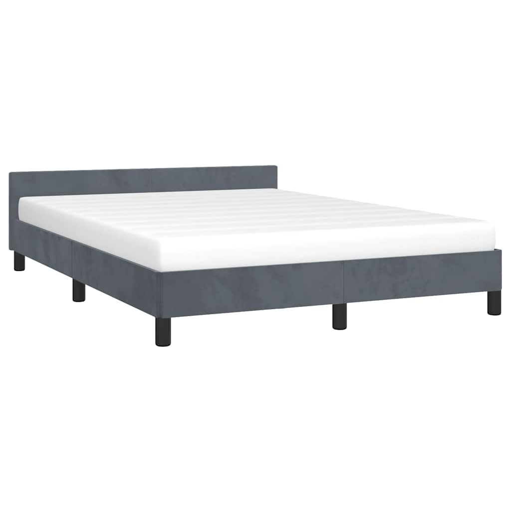 8720287176565_g_en_hd_2 vidaXL Bed Frame without Mattress Dark Grey Queen Velvet - Image 4