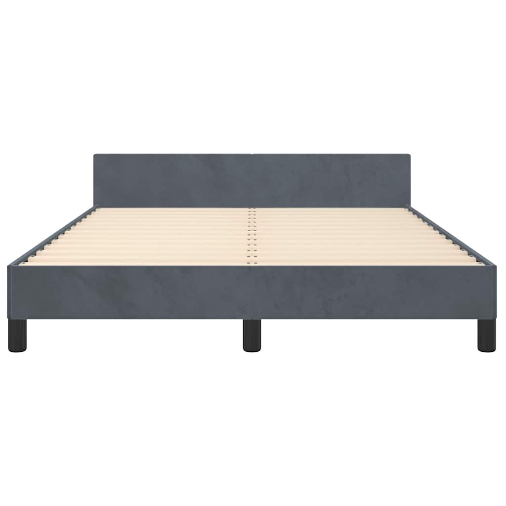 8720287176565_g_en_hd_4 vidaXL Bed Frame without Mattress Dark Grey Queen Velvet - Image 6