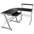vidaXL Corner Computer Desk Black 132x112x99 cm Engineered Wood