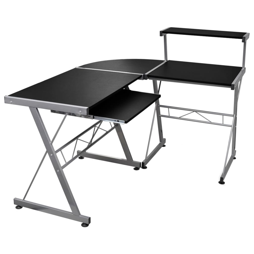 8720287177579_a_en_hd_1 vidaXL Corner Computer Desk Black 132x112x99 cm Engineered Wood - Image 1