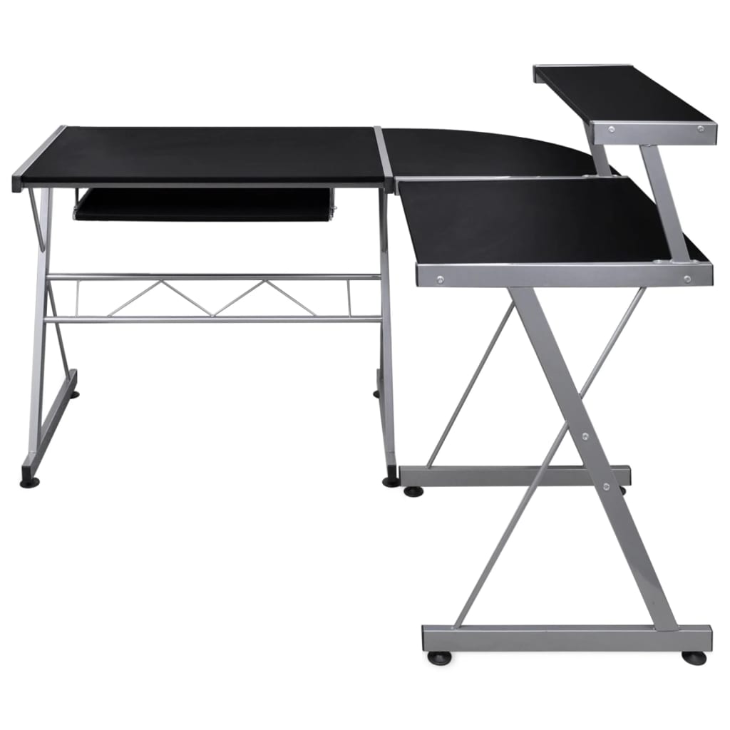 8720287177579_g_en_hd_1 vidaXL Corner Computer Desk Black 132x112x99 cm Engineered Wood - Image 2