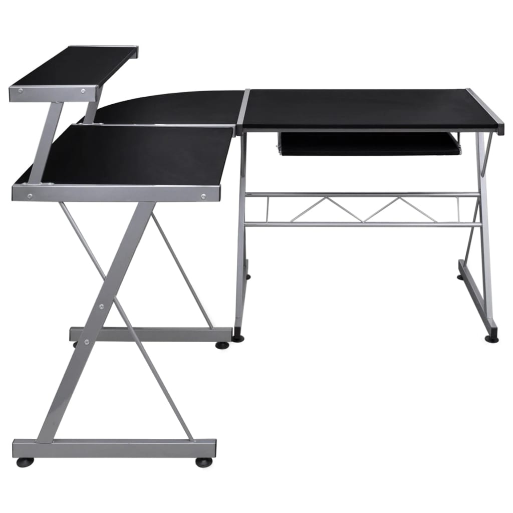 8720287177579_g_en_hd_2 vidaXL Corner Computer Desk Black 132x112x99 cm Engineered Wood - Image 3