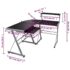 vidaXL Corner Computer Desk Black 132x112x99 cm Engineered Wood - Image 6