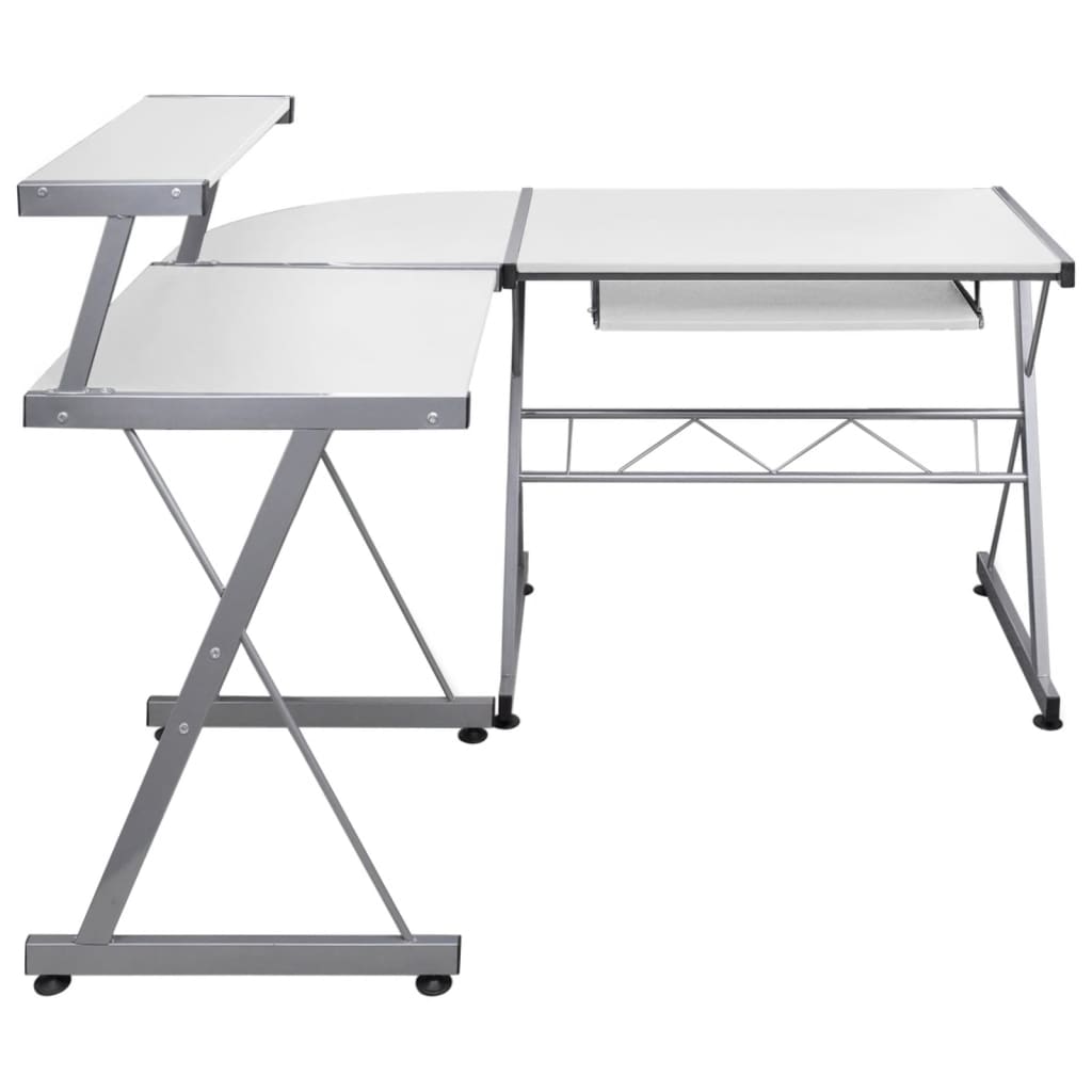 8720287177593_g_en_hd_2 vidaXL Corner Computer Desk White 132x112x99 cm Engineered Wood - Image 3