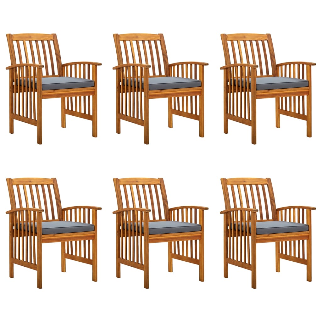 8720287177876_a_en_hd_1 vidaXL Garden Dining Chairs 6 pcs with Cushions Solid Wood Acacia - Image 1