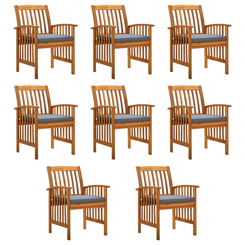 8720287177883_a_en_hd_1 vidaXL Garden Dining Chairs 8 pcs with Cushions Solid Wood Acacia - Image 1