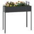 vidaXL Garden Planter Anthracite 100.5x40.5x90 cm Galvanised Steel - Image 3