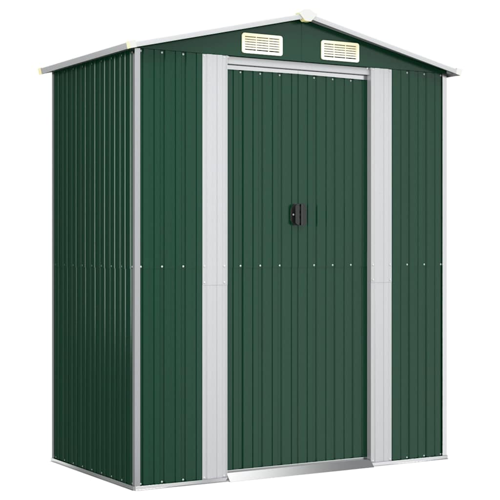 8720287178163_a_en_hd_1 vidaXL Garden Shed Green 192x108x223 cm Galvanised Steel - Image 2