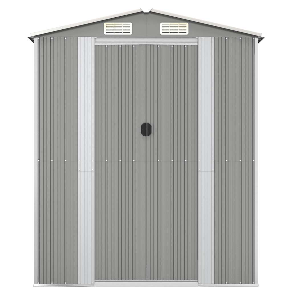 8720287178187_g_en_hd_1 vidaXL Garden Shed Light Grey 192x108x223 cm Galvanised Steel - Image 3