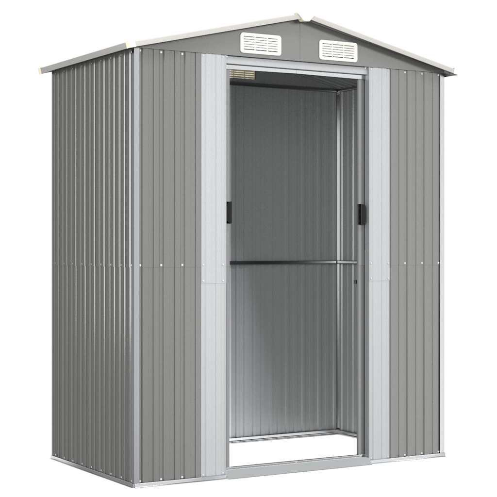 8720287178187_g_en_hd_2 vidaXL Garden Shed Light Grey 192x108x223 cm Galvanised Steel - Image 4