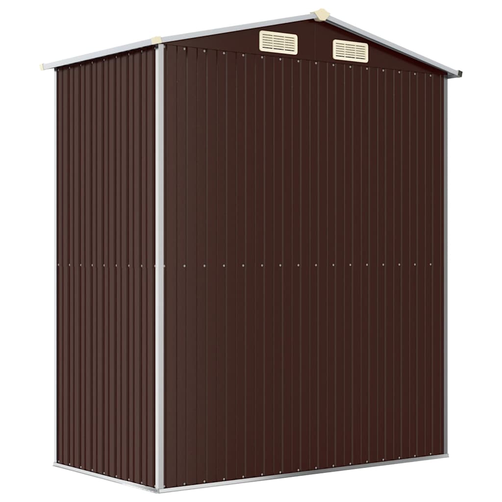 8720287178224_g_en_hd_4 vidaXL Garden Shed Dark Brown 192x108x223 cm Galvanised Steel - Image 6