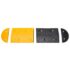vidaXL Speed Hump Yellow&Black 129x32.5x4 cm Rubber - Image 4