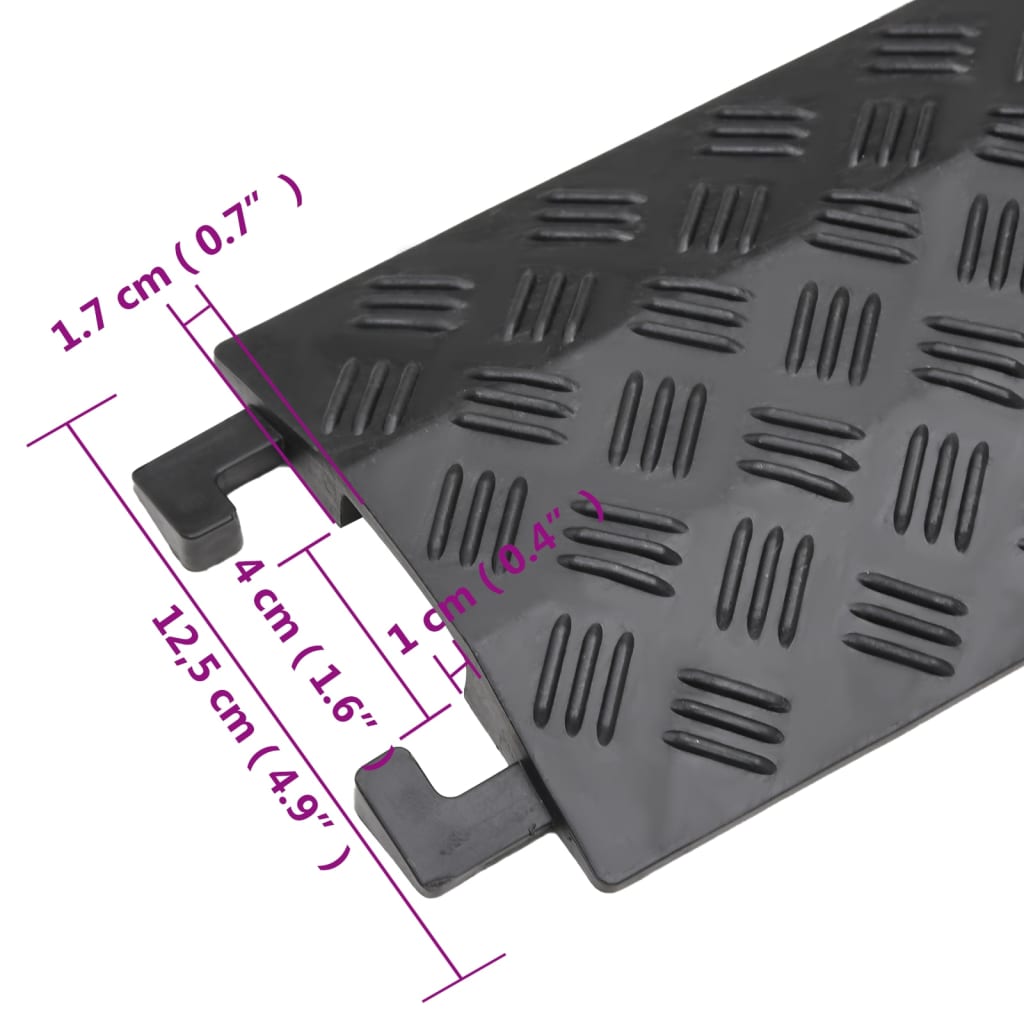 8720287178545_g_en_hd_10 vidaXL Cable Protector Ramps 2 pcs 98.5 cm Black - Image 11