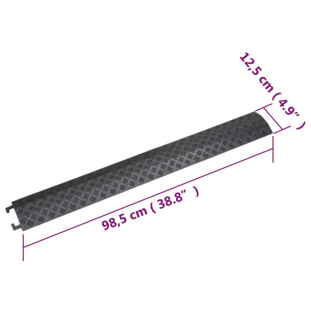 8720287178545_g_en_hd_9 vidaXL Cable Protector Ramps 2 pcs 98.5 cm Black - Image 10