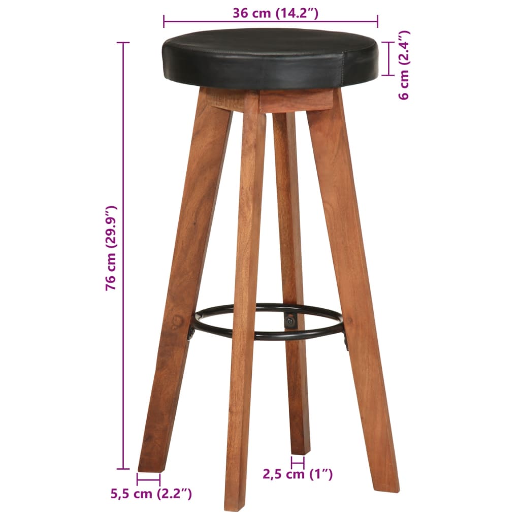 8720287178835_g_en_hd_8 vidaXL Bar Stools 2 pcs Real Leather and Solid Wood Acacia - Image 9